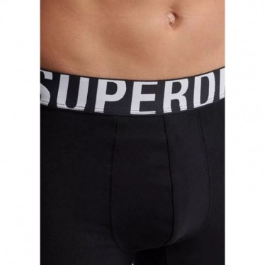 SUPERDRY BOXER M3110340A LOGO DOUBLE PACK BLACK