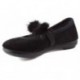 VULLADI BALLERINES PEUT FENDU DAIM POMPONS 1405 NEGRO