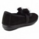 VULLADI BALLERINES PEUT FENDU DAIM POMPONS 1405 NEGRO