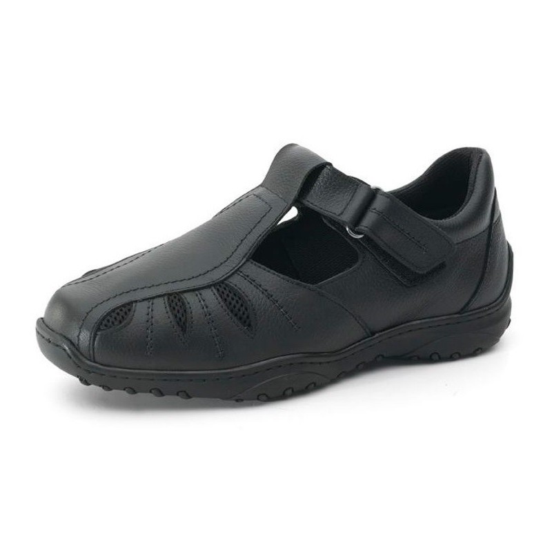 SANDALE HOMME CALZAMEDI CONFORTABLE ET LARGE DIABÉTIQUE NEGRO