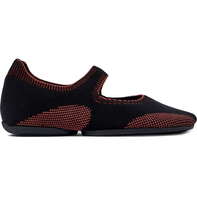 BALLERINES CAMPER K201644 DROITE NINA NEGRO_ROJO_001 BALLERINES CAMPER K201644 DROITE NINA NEGRO_ROJO_001