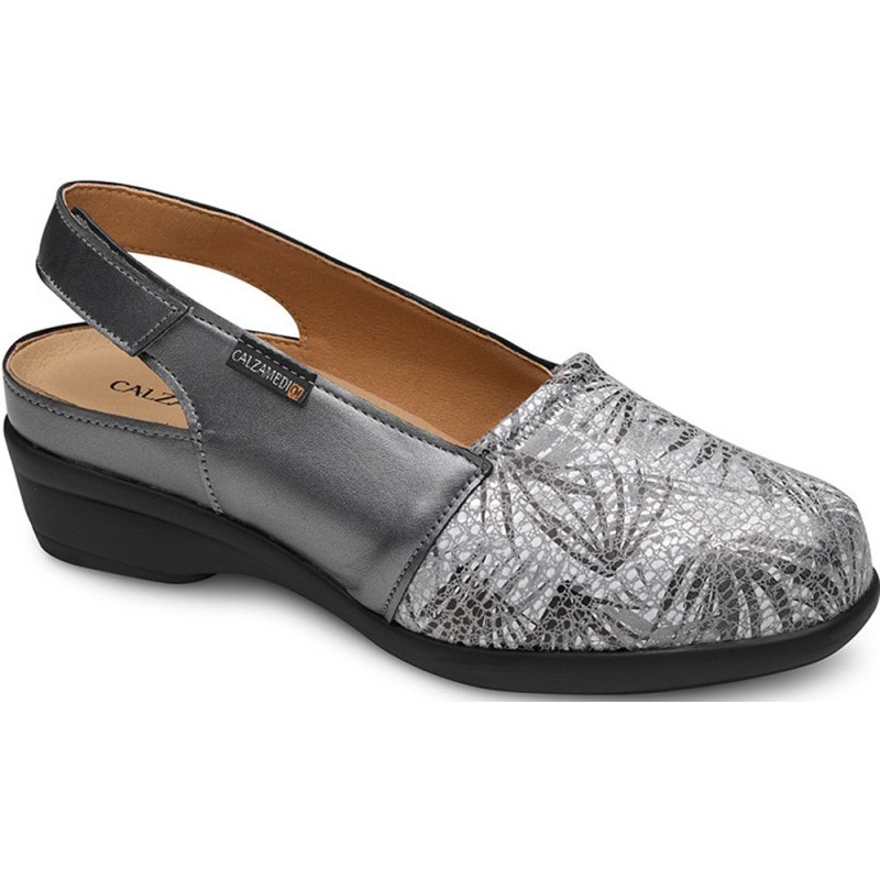 SANDALES ORTHOPÉDIQUES CALZAMEDI 0767 ÉLASTIQUE SPÉCIALE GRIS