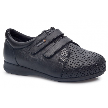 CALZAMEDI DOUBLE CHAUSSURE VELCRO CONFORTABLE NEGRO