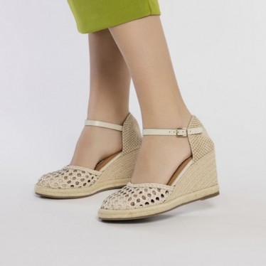 GIOSEPPO 72281 Sandales en cuir tressé Serignan OFF_WHITE