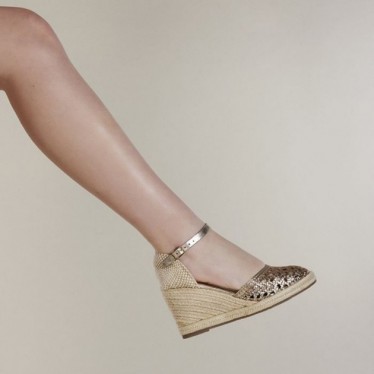 GIOSEPPO 72281 Sandales en cuir tressé Serignan PLATINO
