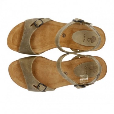 INTERBIOS W confortables sandales compensées KAKI