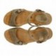 INTERBIOS W confortables sandales compensées KAKI