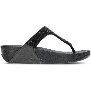 SANDALES FITFLOP EMBELLI CRISTAUX LULU BLACK
