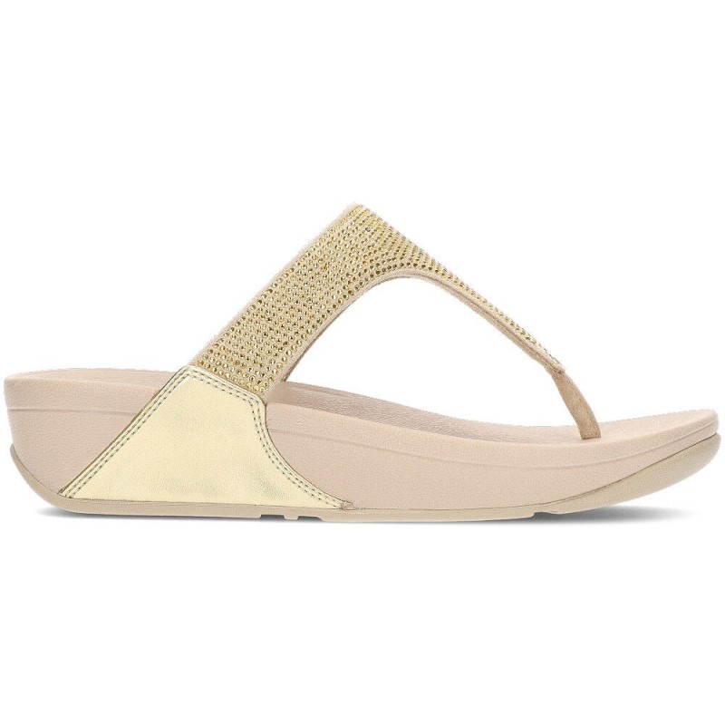 SANDALES FITFLOP EMBELLI CRISTAUX LULU PLATINO