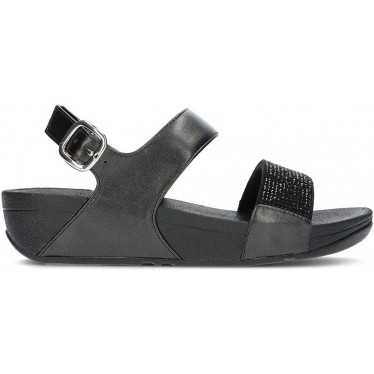 SANDALES FITFLOP SANGLE ARRIÈRE EN CRISTAL LULU NEGRO