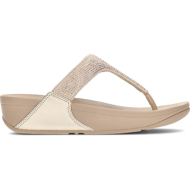 SANDALES FITFLOP EMBELLI CRISTAUX LULU BEIGE