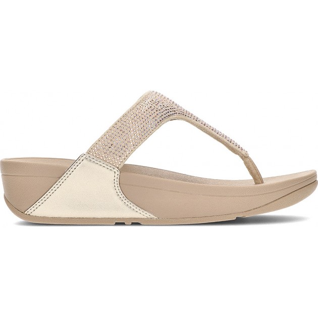 SANDALES FITFLOP EMBELLI CRISTAUX LULU BEIGE SANDALES FITFLOP EMBELLI CRISTAUX LULU BEIGE