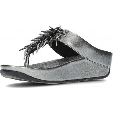 FitFlop HI7 Rumba - Sandales métalliques à perles PEWTER_BLACK