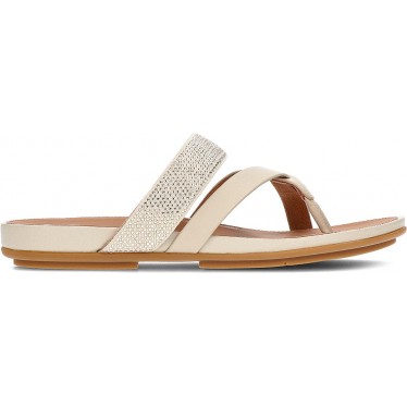 FitFlop HO5 Gracie - Sandales en cuir cristal BEIGE
