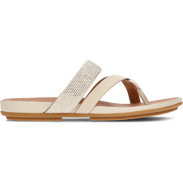 FitFlop HO5 Gracie - Sandales en cuir cristal BEIGE FitFlop HO5 Gracie - Sandales en cuir cristal BEIGE