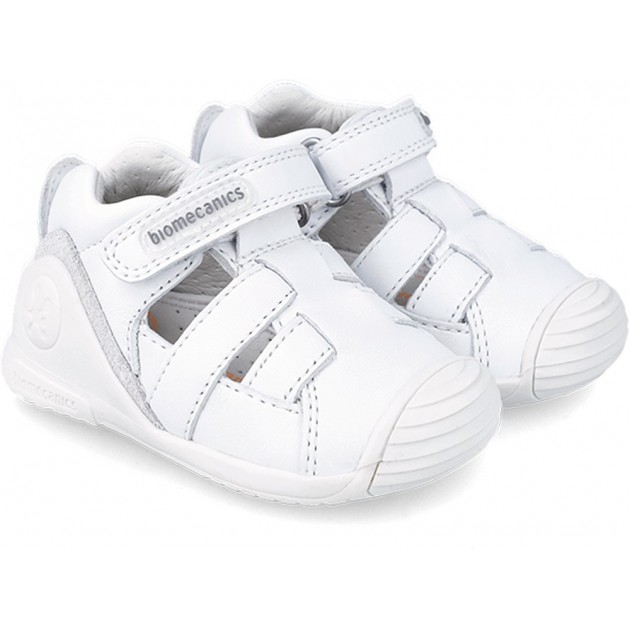 SANDALES EN CUIR PREMIERS PAS BIOMÉCANIQUE 222140 BLANCO SANDALES EN CUIR PREMIERS PAS BIOMÉCANIQUE 222140 BLANCO