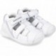 SANDALES EN CUIR PREMIERS PAS BIOMÉCANIQUE 222140 BLANCO