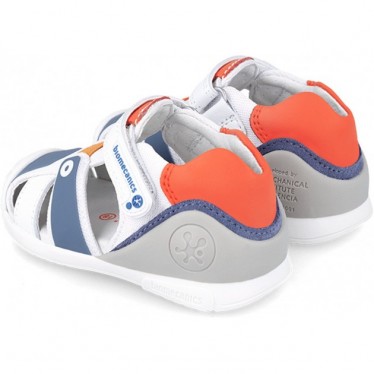 BIOMÉCANIQUE PREMIERS PAS SANDALE SPORT 242154-A BLANCO_NARANJA