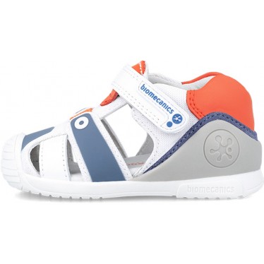 BIOMÉCANIQUE PREMIERS PAS SANDALE SPORT 242154-A BLANCO_NARANJA