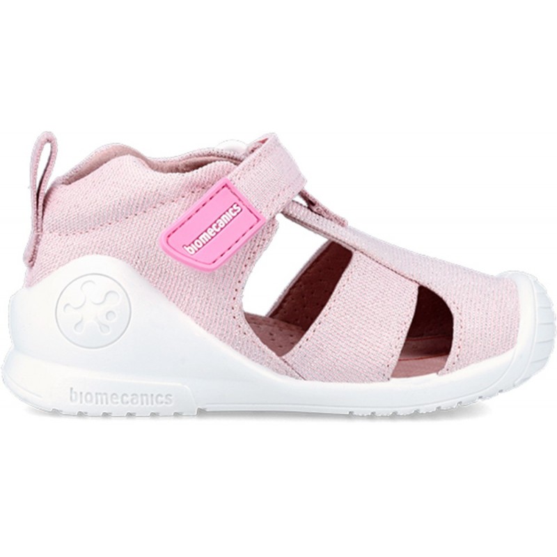 SANDALE PREMIERS PAS BIOMÉCANIQUE 242189 MÉTALLIQUE ROSA