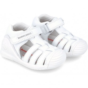 SANDALES BIOMÉCANIQUES PREMIERS PAS 232145 WHITE