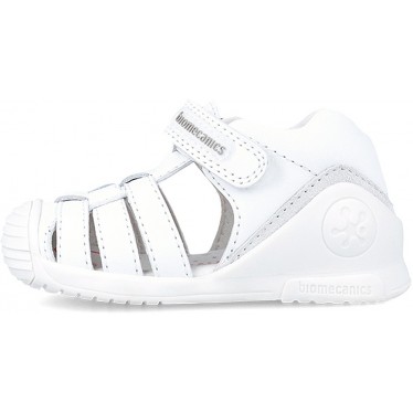 SANDALES BIOMÉCANIQUES PREMIERS PAS 232145 WHITE