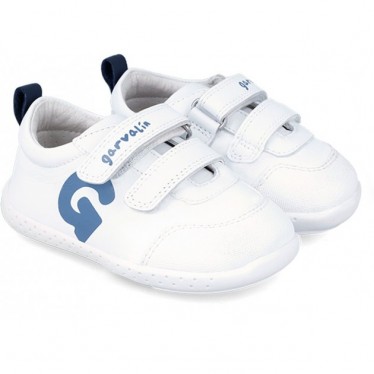 SNEAKERS EN CUIR GARVALÍN 242320-A BLANCO_AZUL