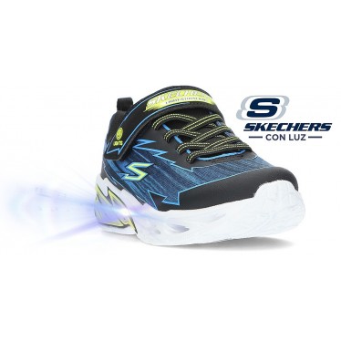 Skechers 400149 Lumières Strom Baskets NEGRO