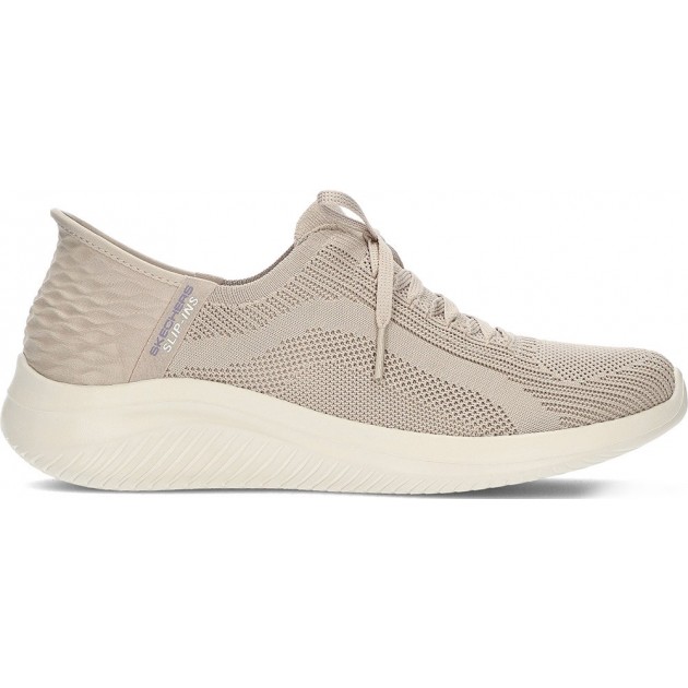 SKECHERS 149710 BASKETS BRILLANT PATH TAUPE