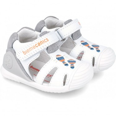 SANDALES MARACAS BIOMÉCANIQUE 242122 PREMIERS PAS BLANCO