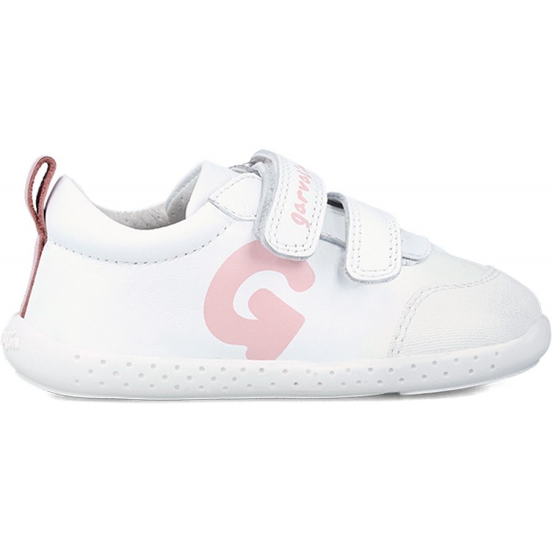 SNEAKERS EN CUIR GARVALÍN 242320-B BLANCO_ROSA