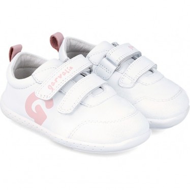 SNEAKERS EN CUIR GARVALÍN 242320-B BLANCO_ROSA
