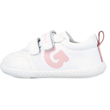 SNEAKERS EN CUIR GARVALÍN 242320-B BLANCO_ROSA