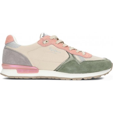 Baskets pour femmes de PEPE JEANS brit mixt pls40019 CASTING_GREEN