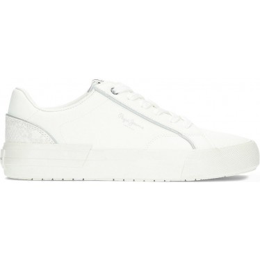 PEPE JEANS baskets femme allen twin pls31580 WHITE