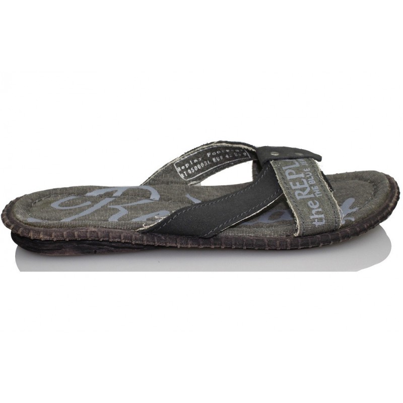 REPLAY SANDALIA CON DEDO PARA HOMBRE color NEGRO