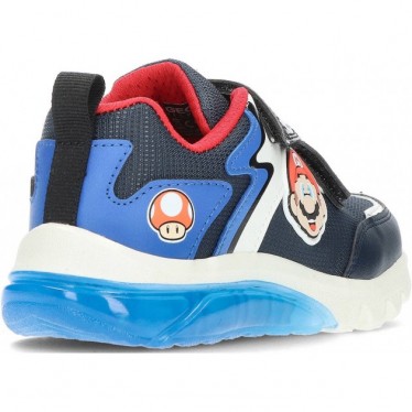 Baskets pour garçon avec lumière GEOX Super Mario Bros J46LBI NAVY_ROYAL