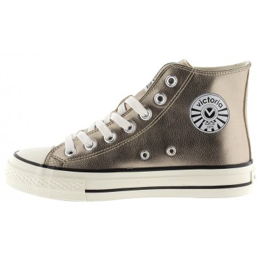 Victoria Sneaker 1057106 Tribu Métal Brillant PLATINO