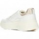 Baskets femme GEOX d45nhb nébuleuse BLANCO