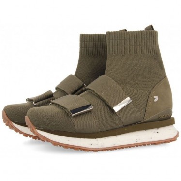 Gioseppo 67734 Baskets de type chaussette Elva KAKI