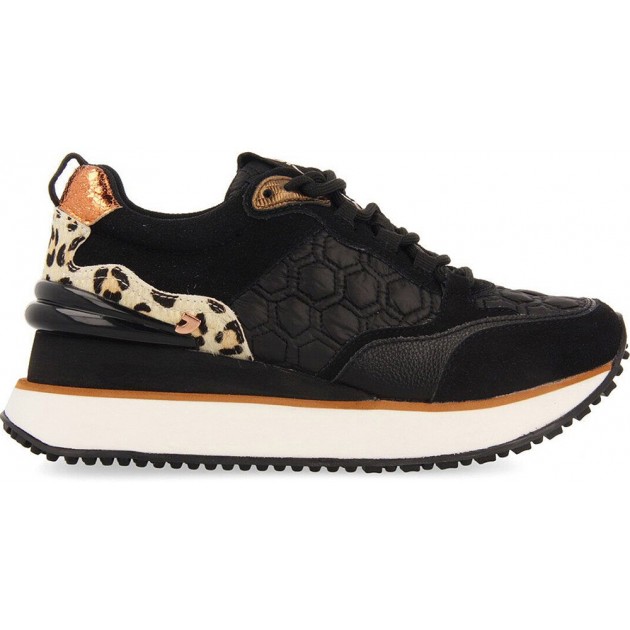 Gioseppo 64339 Baskets à imprimé animal Skien NEGRO Gioseppo 64339 Baskets à imprimé animal Skien NEGRO