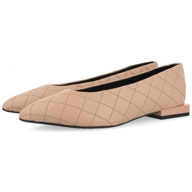 Gioseppo 64518 Ballerine en cuir rembourrée Sigdal NUDE
