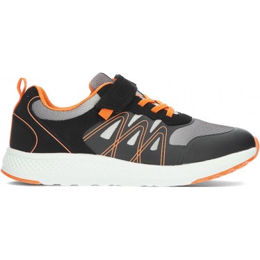 GARVALIN 241821B chaussures de sport pour enfants en maille NEGRO