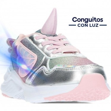 Baskets fille CONGUITOS 261018 avec lumières UNICORN_SILVER