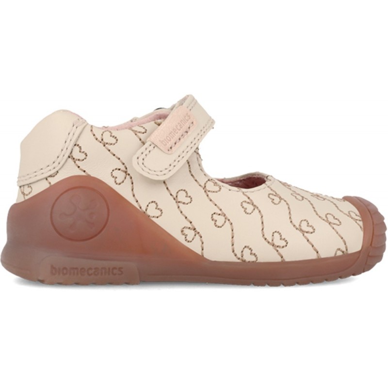 Ballerine pour fille Biomecanics 241100 Imprimé coeur LATTE_MACCHIATO