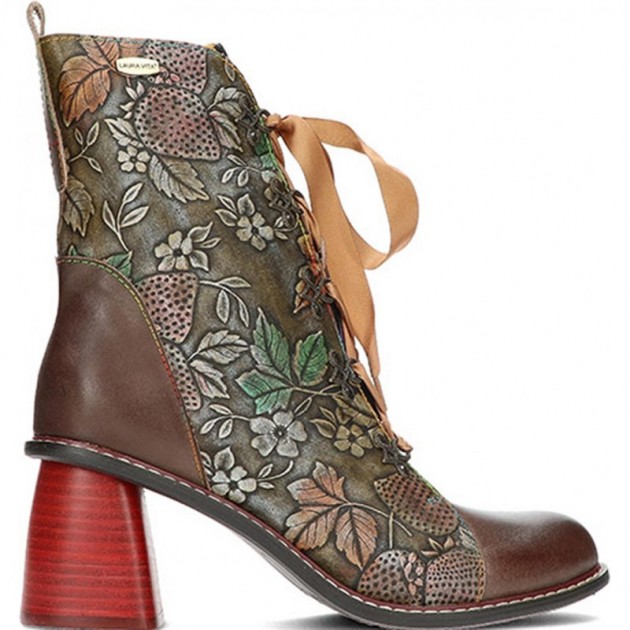 Bottines femme LAURA VITA modèle EVCAO311 CHOCO