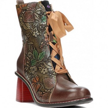 Bottines femme LAURA VITA modèle EVCAO311 CHOCO