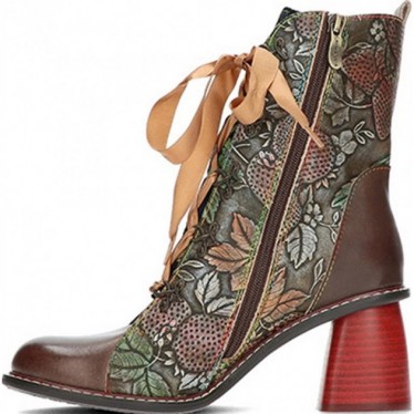 Bottines femme LAURA VITA modèle EVCAO311 CHOCO