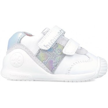 SNEAKER PREMIERS PAS À PAILLETTES BIOMÉCANIQUE 242112 BLANCO