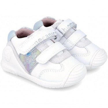 SNEAKER PREMIERS PAS À PAILLETTES BIOMÉCANIQUE 242112 BLANCO